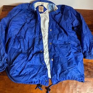 VALENTINO Classic Style Royal Blue Nylon Lightweight Jacket Men's Medium Vintage